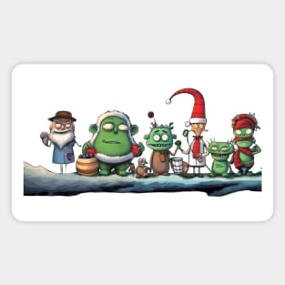 Christmas Cartoon Monsters Magnet